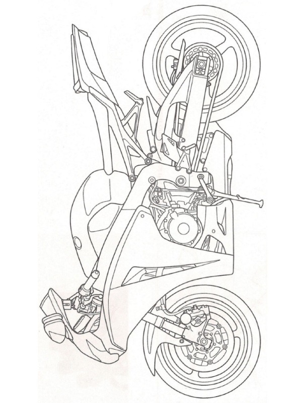 Honda CBR1000RR disegno da colorare