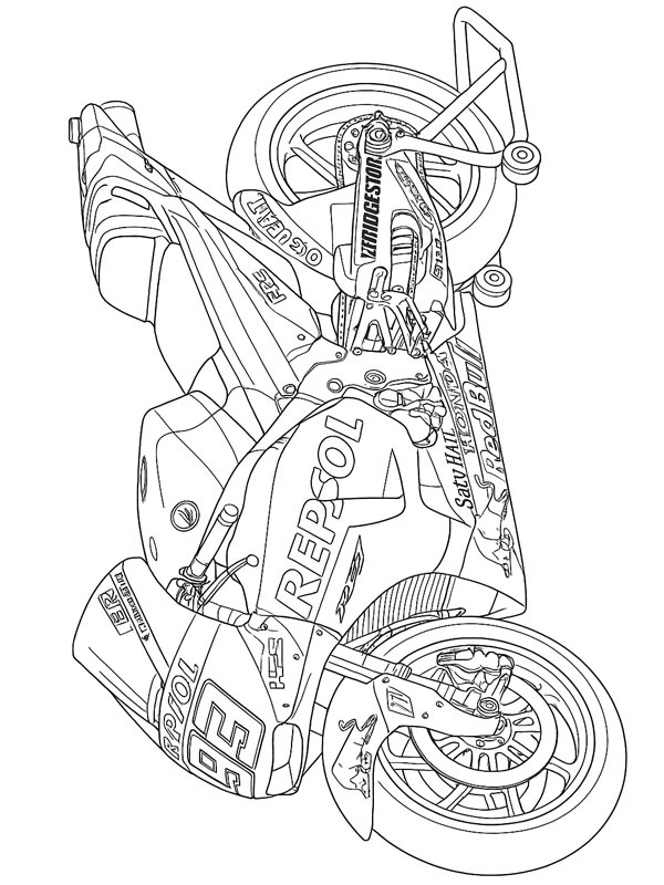Honda Repsol MotoGP disegno da colorare Honda Repsol MotoGP disegno da colorare