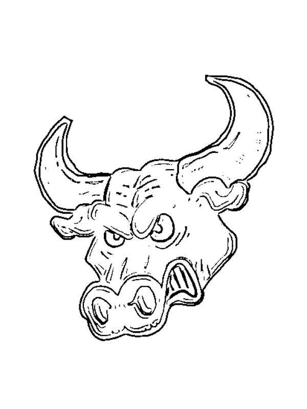 Muso del toro arrabbiato disegno da colorare