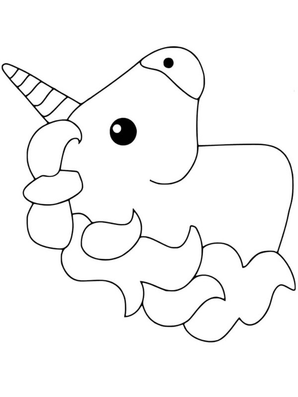 testa di unicorno disegno da colorare