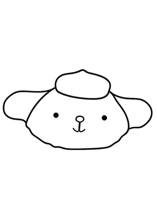 Testa di Pompompurin disegno da colorare Testa di Pompompurin disegno da colorare