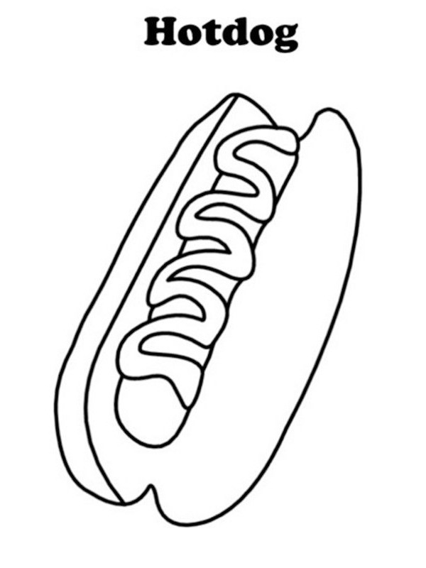 Hot dog disegno da colorare