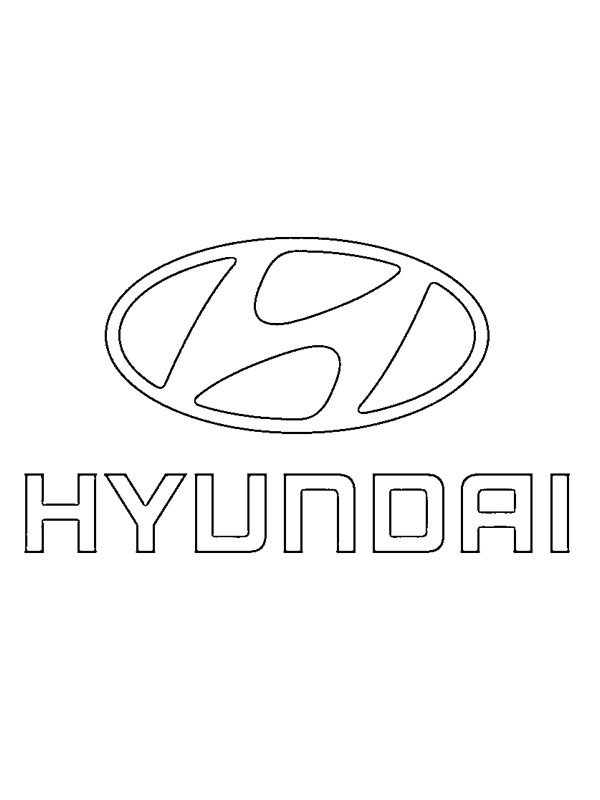 Hyundai logo disegno da colorare