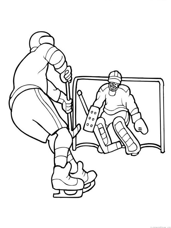 Giocatori di hockey su ghiaccio disegno da colorare