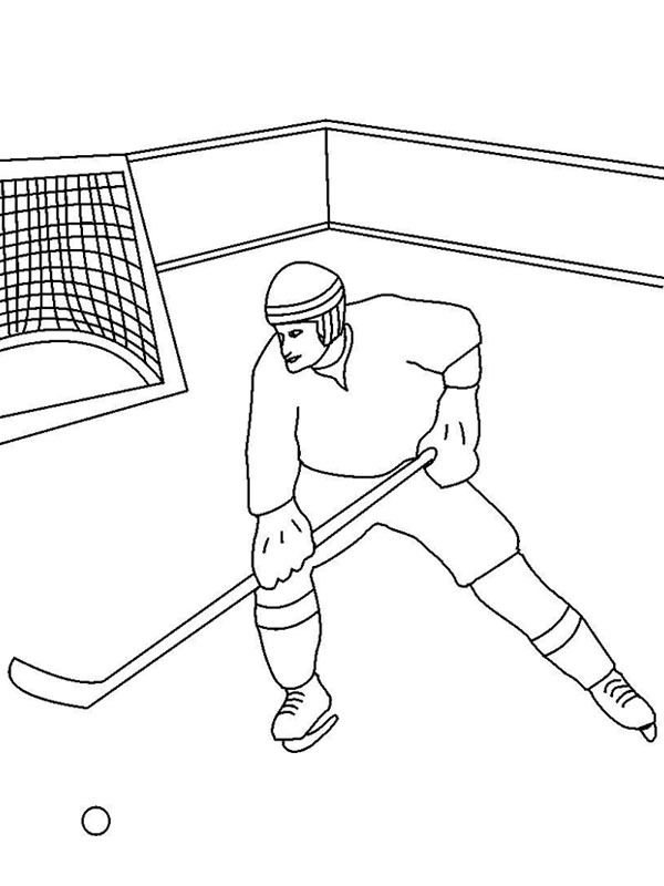 Hockey sul ghiaccio disegno da colorare
