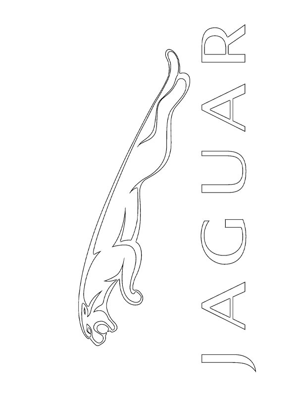 Jaguar logo disegno da colorare