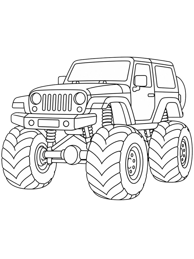 Monster truck Jeep disegno da colorare Monster truck Jeep disegno da colorare