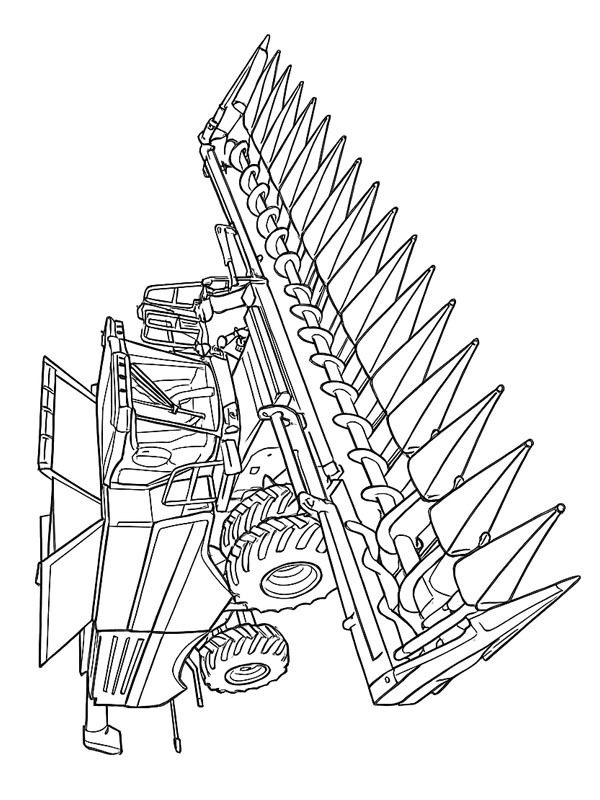 John Deere Mietitrebbia disegno da colorare John Deere Mietitrebbia disegno da colorare