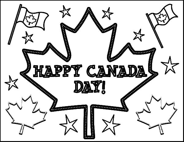 Happy Canada day disegno da colorare