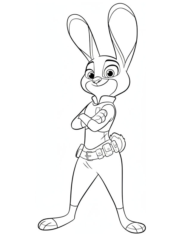 Judy Hopps (Zootopia) disegno da colorare