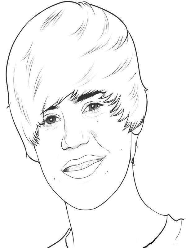 Justin Bieber disegno da colorare