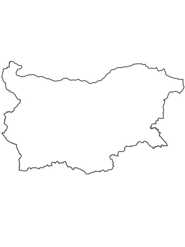 Mappa della Bulgaria disegno da colorare