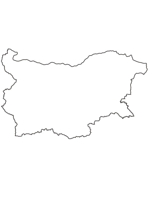 Mappa della Bulgaria disegno da colorare Mappa della Bulgaria disegno da colorare