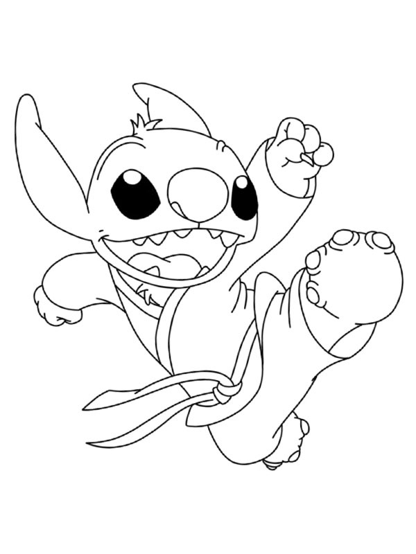 Karate Stitch disegno da colorare Karate Stitch disegno da colorare