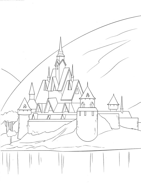 Castello Arendelle disegno da colorare