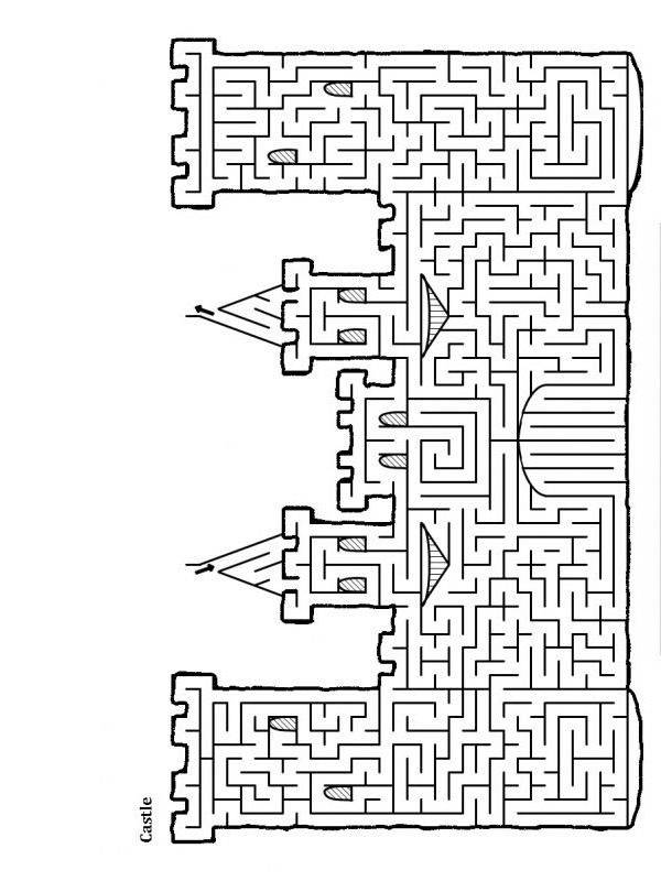 Castello labirinto disegno da colorare