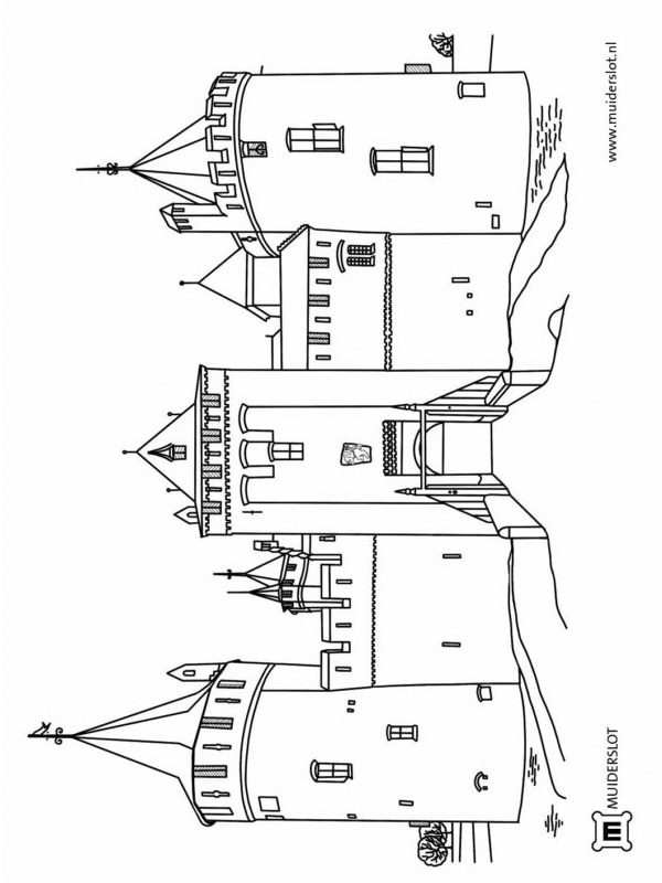 Castello di Muiderslot disegno da colorare
