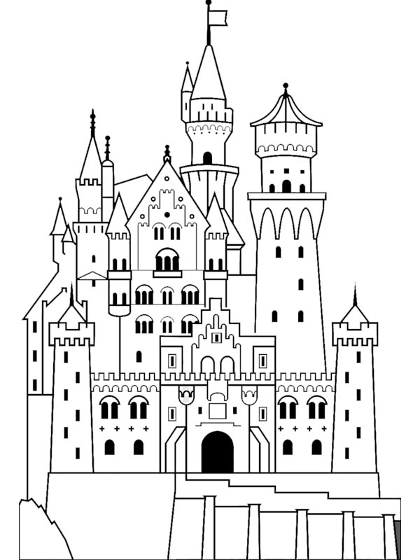Castello di Neuschwanstein disegno da colorare