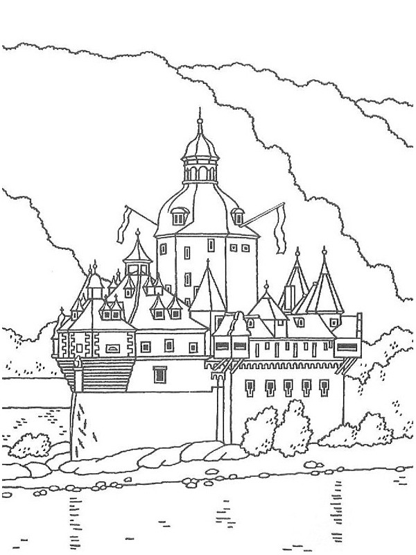 Castello Pfalzgrafenstein disegno da colorare