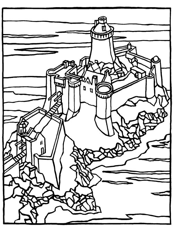 Castello di La Latte disegno da colorare