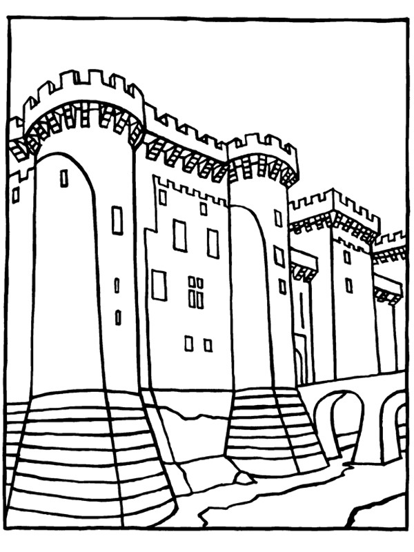 Castello di Tarascon disegno da colorare Castello di Tarascon disegno da colorare