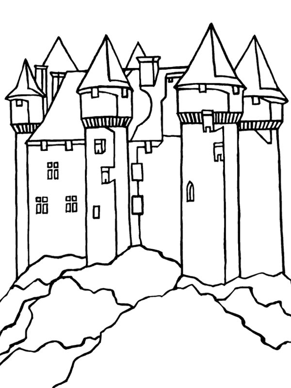 Castello di Val disegno da colorare Castello di Val disegno da colorare