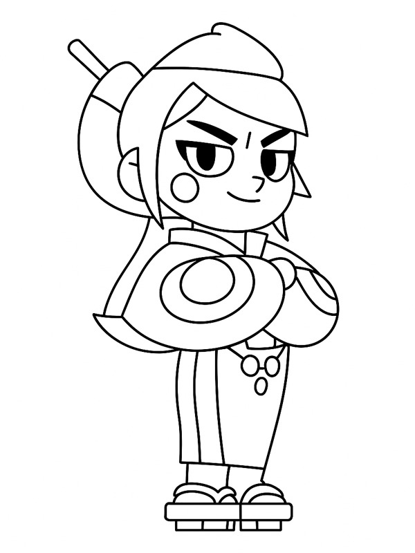 Kaze Brawl Stars disegno da colorare Kaze Brawl Stars disegno da colorare
