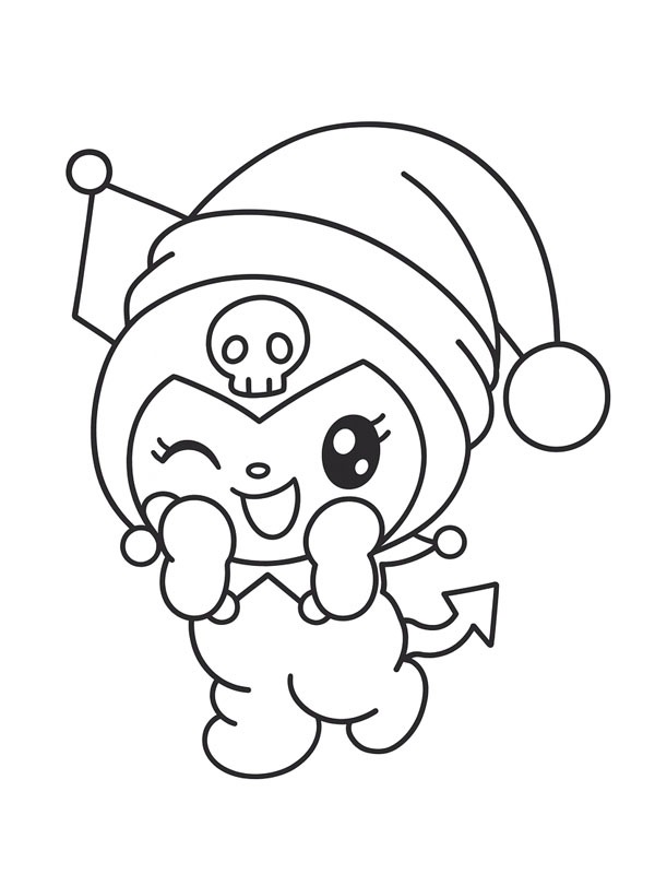 Natale Kuromi disegno da colorare Natale Kuromi disegno da colorare