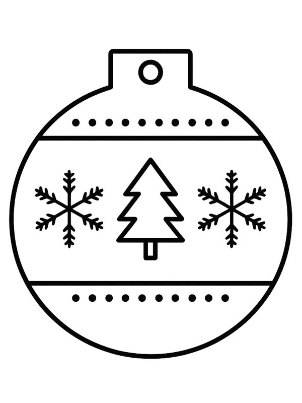 Pallina di Natale per bambini disegno da colorare Pallina di Natale per bambini disegno da colorare