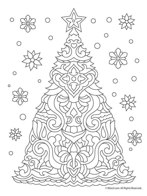 Albero di Natale mandala disegno da colorare