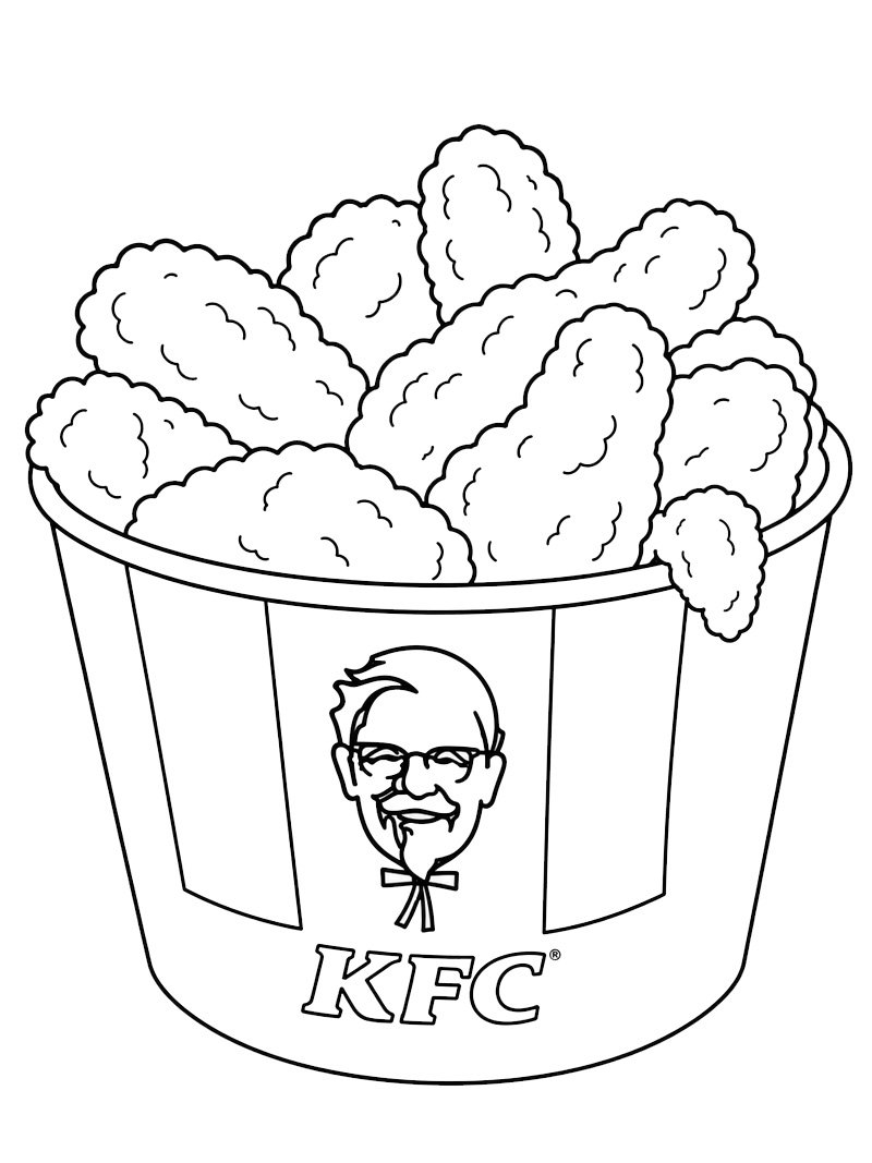 KFC Hot wings disegno da colorare