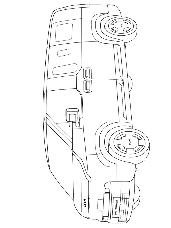 Kia PV5 Passenger disegno da colorare Kia PV5 Passenger disegno da colorare