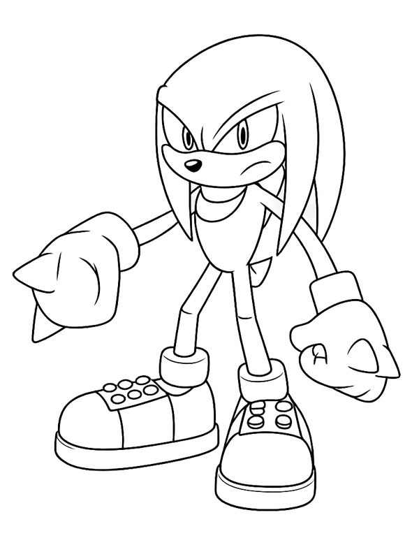 Knuckles the Echidna disegno da colorare Knuckles the Echidna disegno da colorare