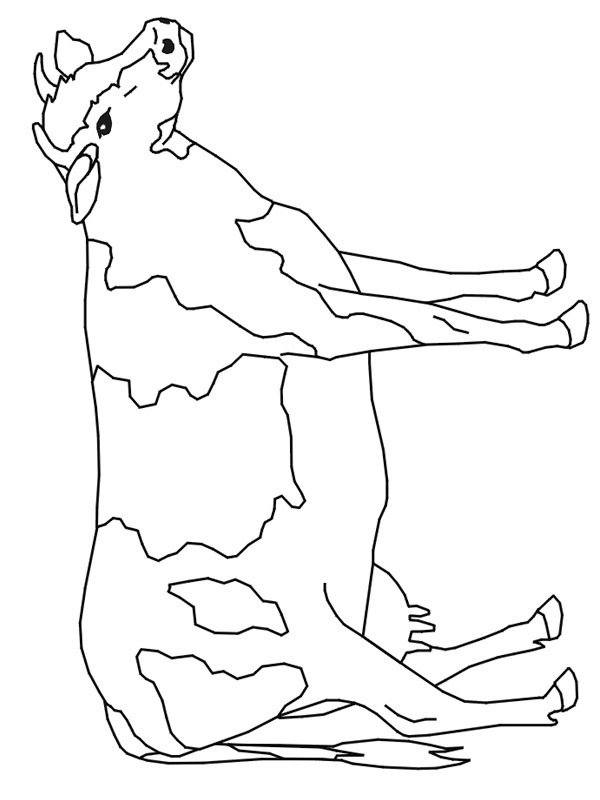 Mucca disegno da colorare