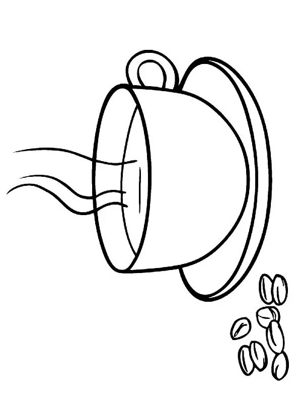 Tazza di caffè disegno da colorare Tazza di caffè disegno da colorare