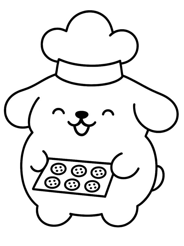 Cuoco Pompompurin disegno da colorare Cuoco Pompompurin disegno da colorare