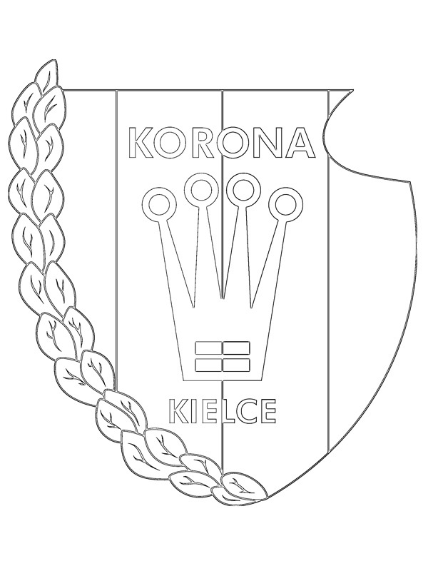 Korona Kielce disegno da colorare