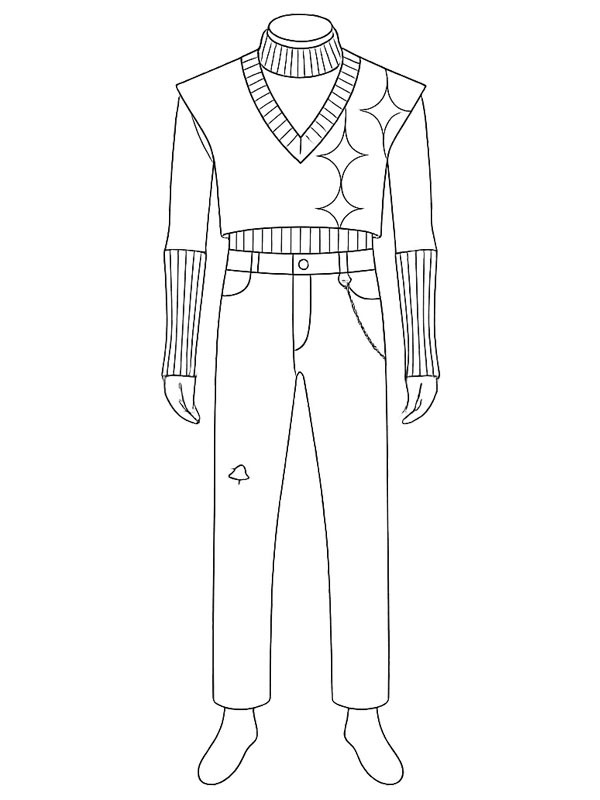 Costume Mystery Saja disegno da colorare Costume Mystery Saja disegno da colorare