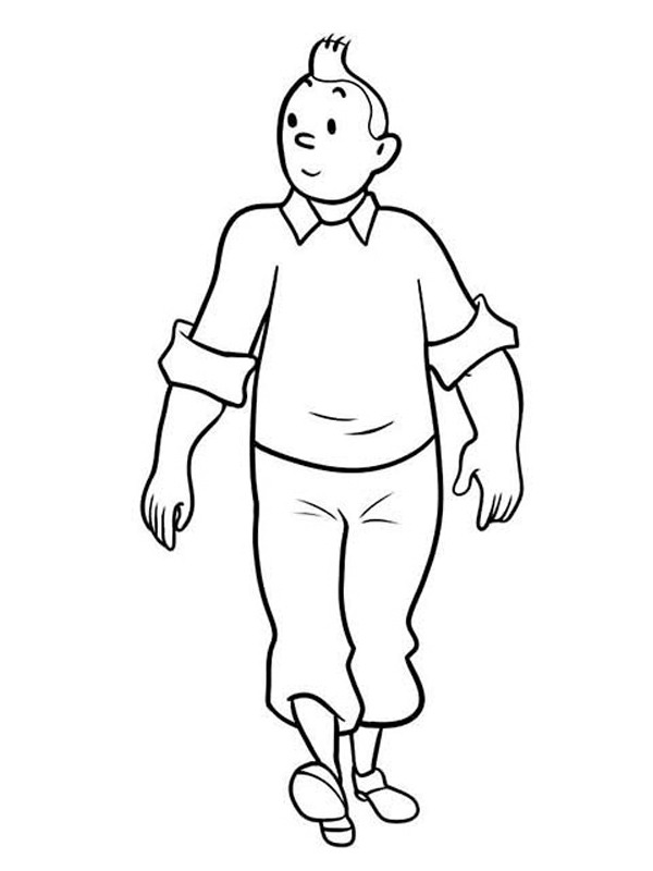 Tintin disegno da colorare