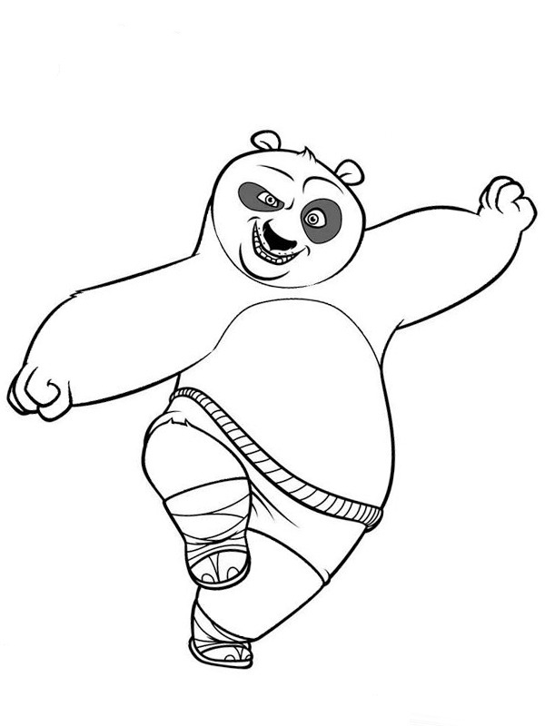 Po (Kung Fu Panda) disegno da colorare
