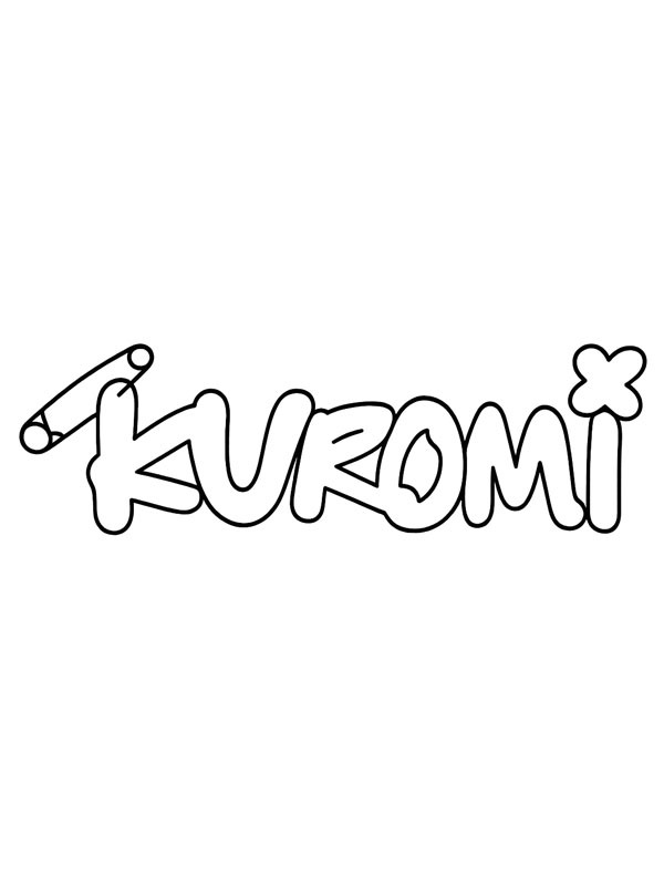 Kuromi logo disegno da colorare Kuromi logo disegno da colorare