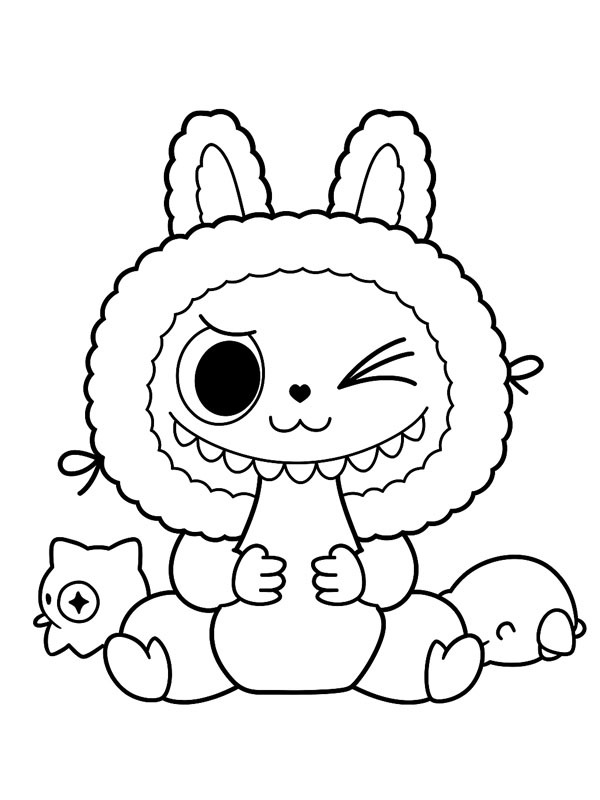 Labubu baby disegno da colorare Labubu baby disegno da colorare