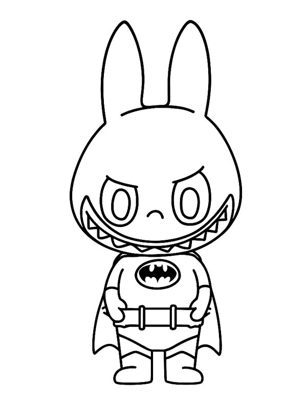 Labubu Batman disegno da colorare Labubu Batman disegno da colorare