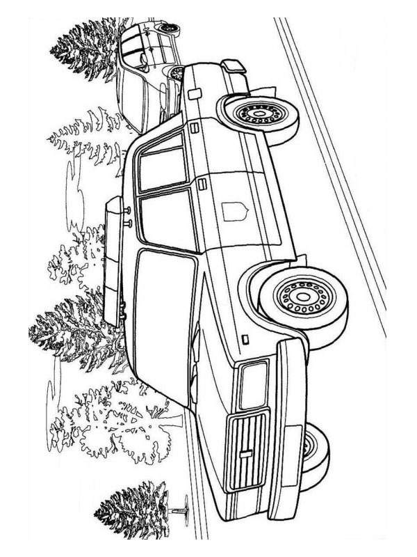Macchina della polizia Lada disegno da colorare Macchina della polizia Lada disegno da colorare