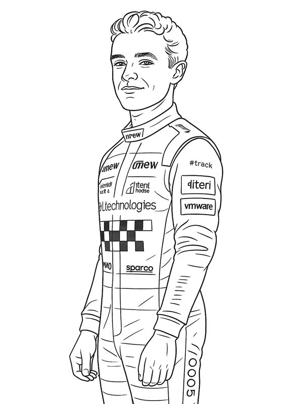 Lando Norris disegno da colorare Lando Norris disegno da colorare