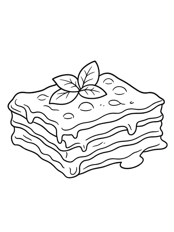 Lasagne disegno da colorare Lasagne disegno da colorare