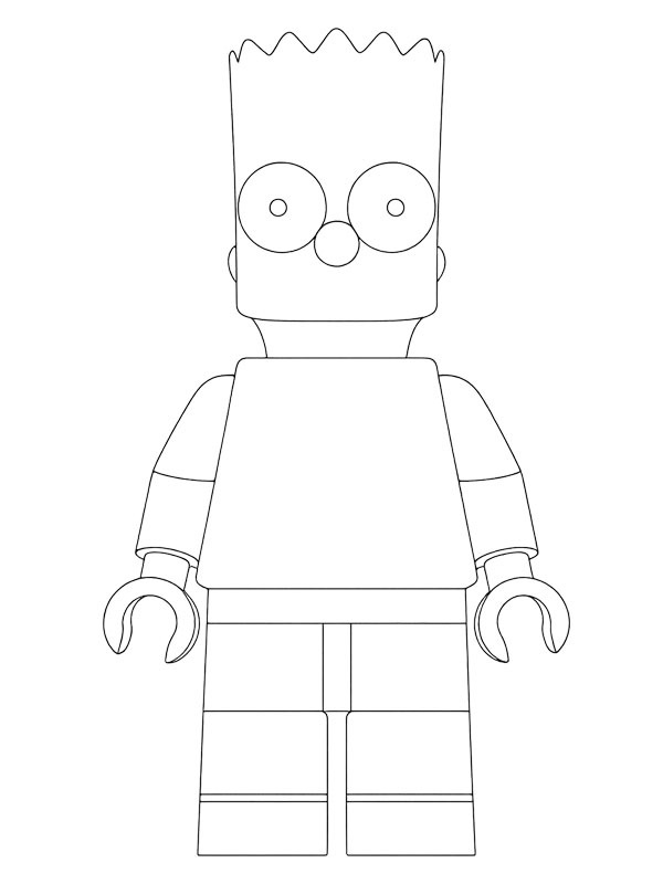 LEGO Bart Simpson disegno da colorare LEGO Bart Simpson disegno da colorare