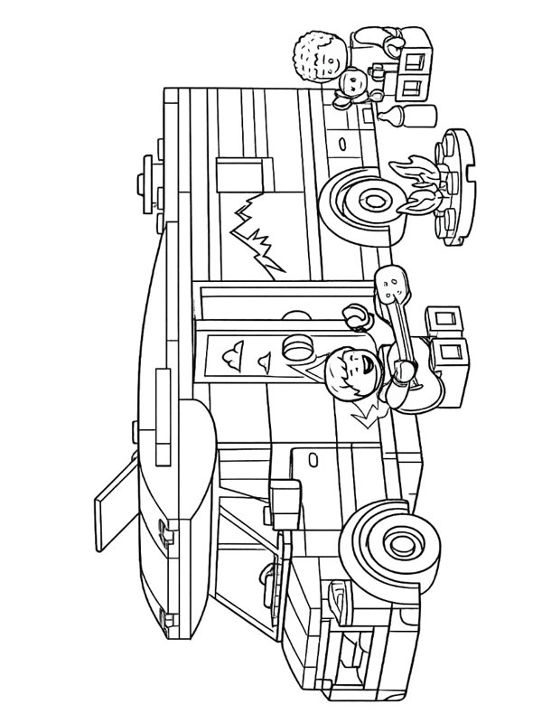 LEGO City Camper van delle vacanze d’avventura disegno da colorare LEGO City Camper van delle vacanze d’avventura disegno da colorare