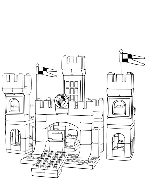 Castello lego disegno da colorare