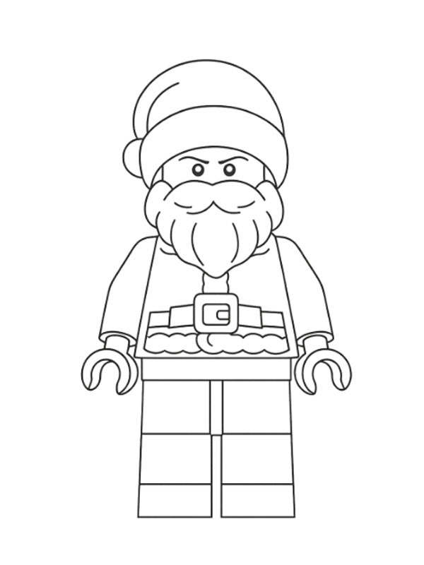 Personaggio LEGO Babbo Natale disegno da colorare Personaggio LEGO Babbo Natale disegno da colorare